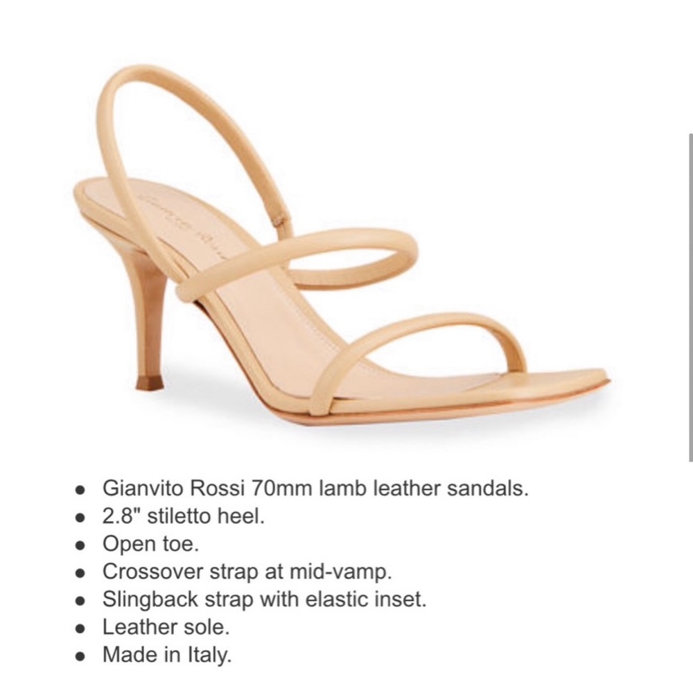 SALE Gianvitto Rossi 70mm Slingback Heeled Sandal NEW!